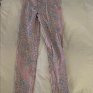 LoveShackFancy Pink and Blue Floral Kids Leggings
